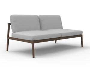 Длинный модуль для садового дивана в iroko