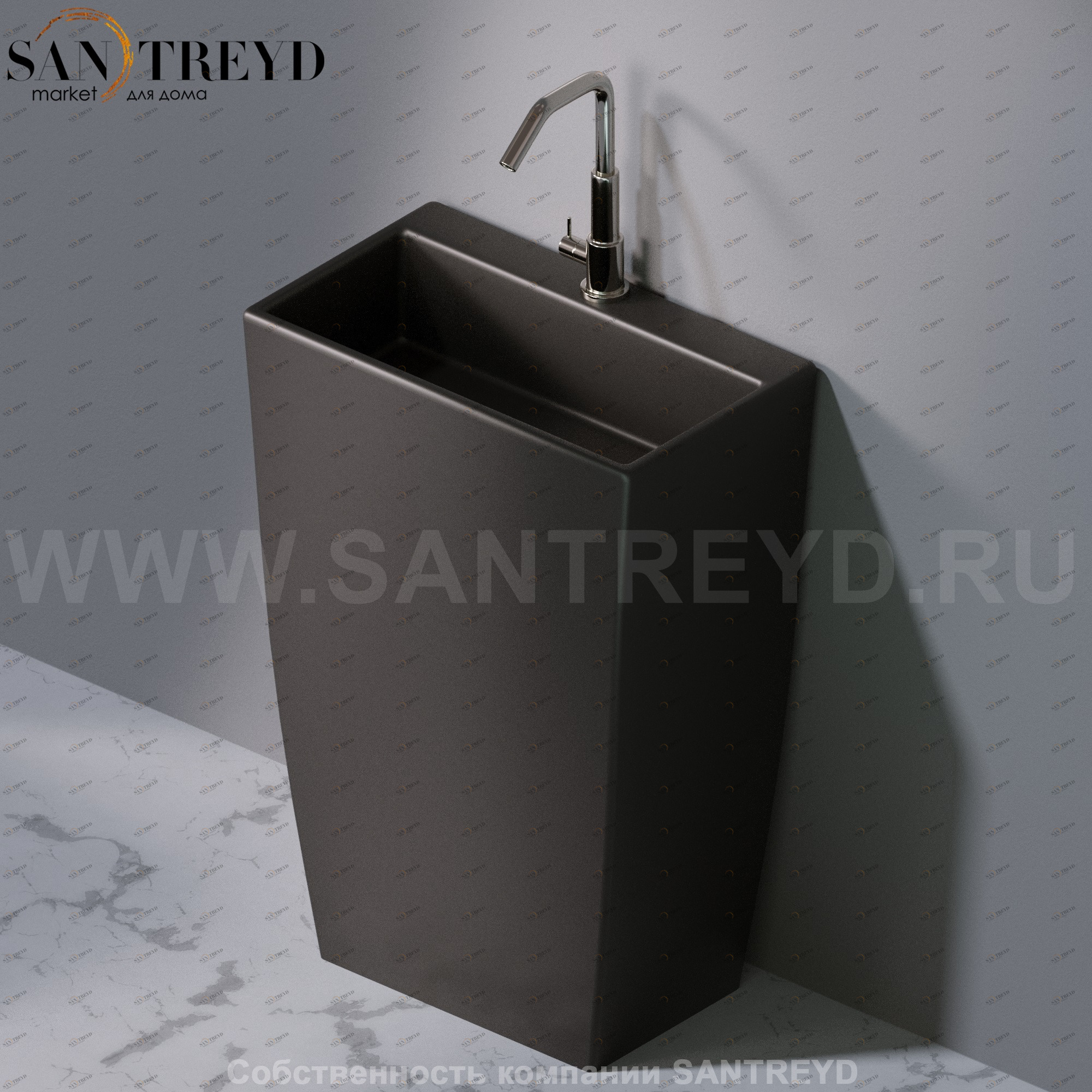 L115105 Напольная раковина стоящая прямоугольная A. e T. Italia Tower AeT ITALIA