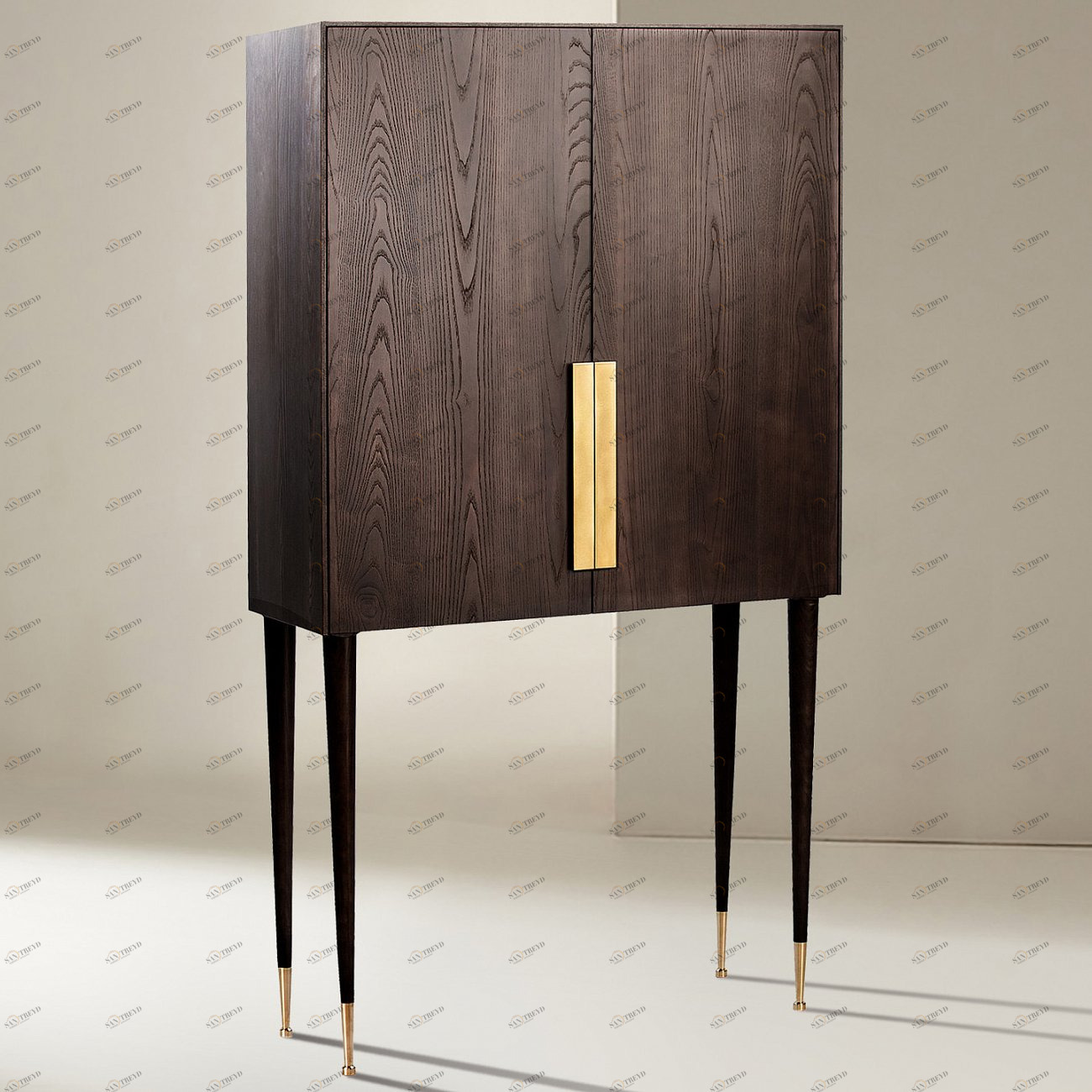 Барный шкаф с 2 дверцами ясень кофейный Bullwood ACWD BULLWOOD 00-3981918 Коричневый 