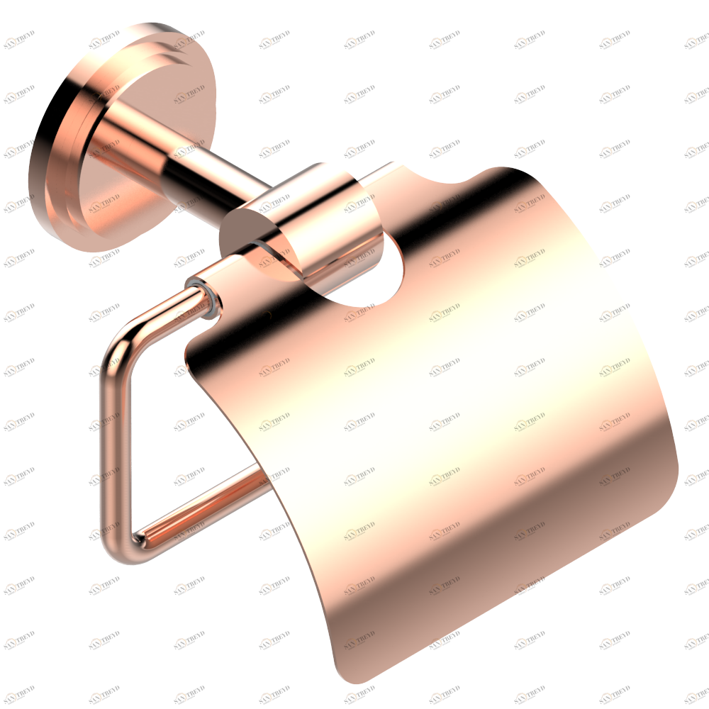 G2L-538AC Бумагодержатель с крышкой настенный Thg-paris Faubourg - чёрный фарфор Розовое золото G2L-538AC CAT.F