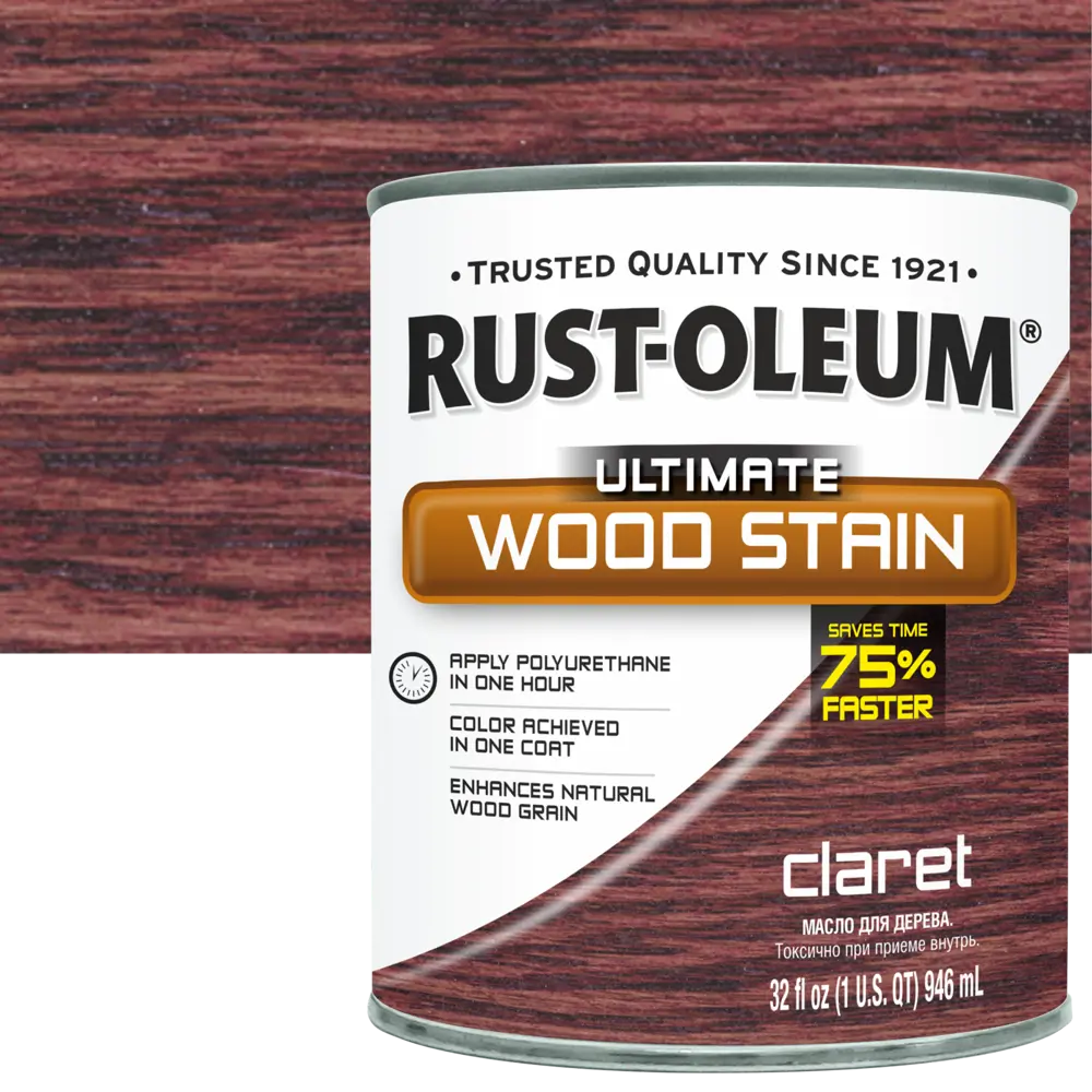 Масло тонирующее Ultimate цвет красное вино 0.946 л RUST-OLEUM STLM-2107706