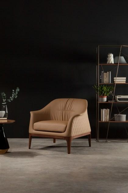 Tonin Casa Мягкое кожаное кресло с подлокотниками Tiffany sun-id-1370236 - Вид №4