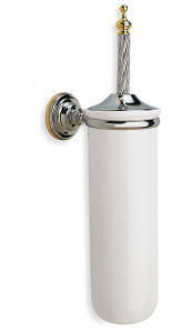 G12(03) Stil Haus Giunone, настенный керамический ёрш, цвет хром - белый