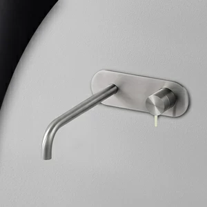 Смеситель для раковины сталь глянцевая с серой ручкой Toki Radomonte TKI22SCIL29