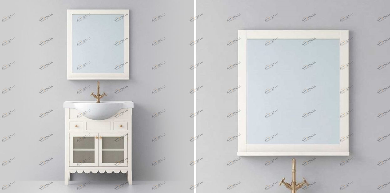 Avila Dos Зеркало COUNTRY в раме с полкой 70x80 Color 28 COLONIAL COUNTRY MIRRORS 2900466N28