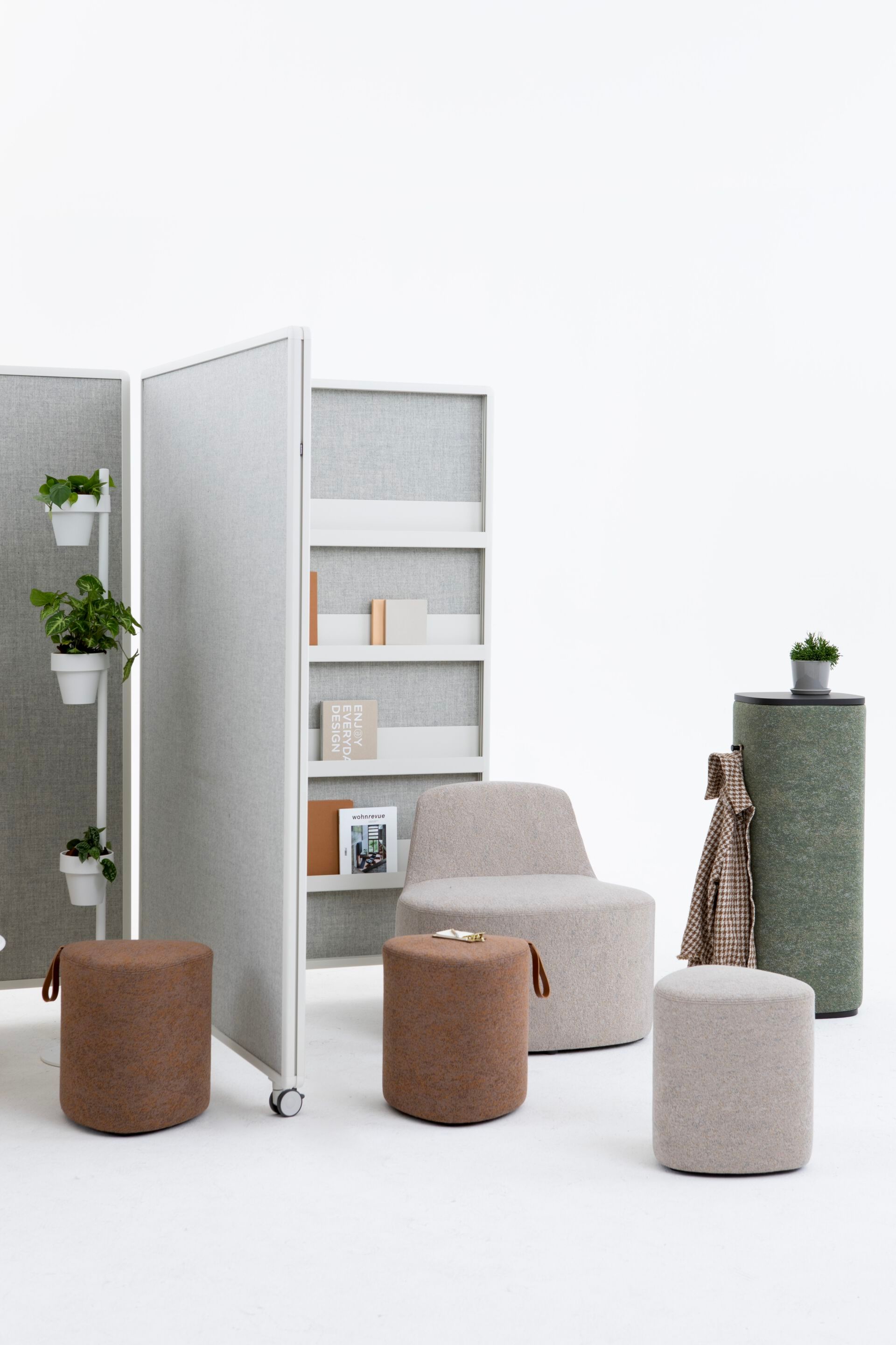 Мобильный звукопоглощающий офисный перегородка из ткани на колесах Cascando патио ARCH-00070550 - Вид №10