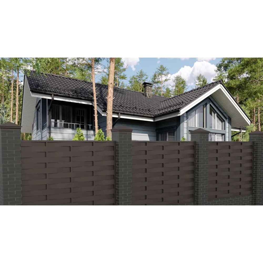 Santreyd Утес - забор-жалюзи 2×2.5 м с шахматным плетением 88698263 нет STLM-1391798 - Вид №1