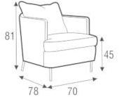 Sits Кресло с обивкой из ткани с подлокотниками Julia sun-id-1516129 - Вид №5