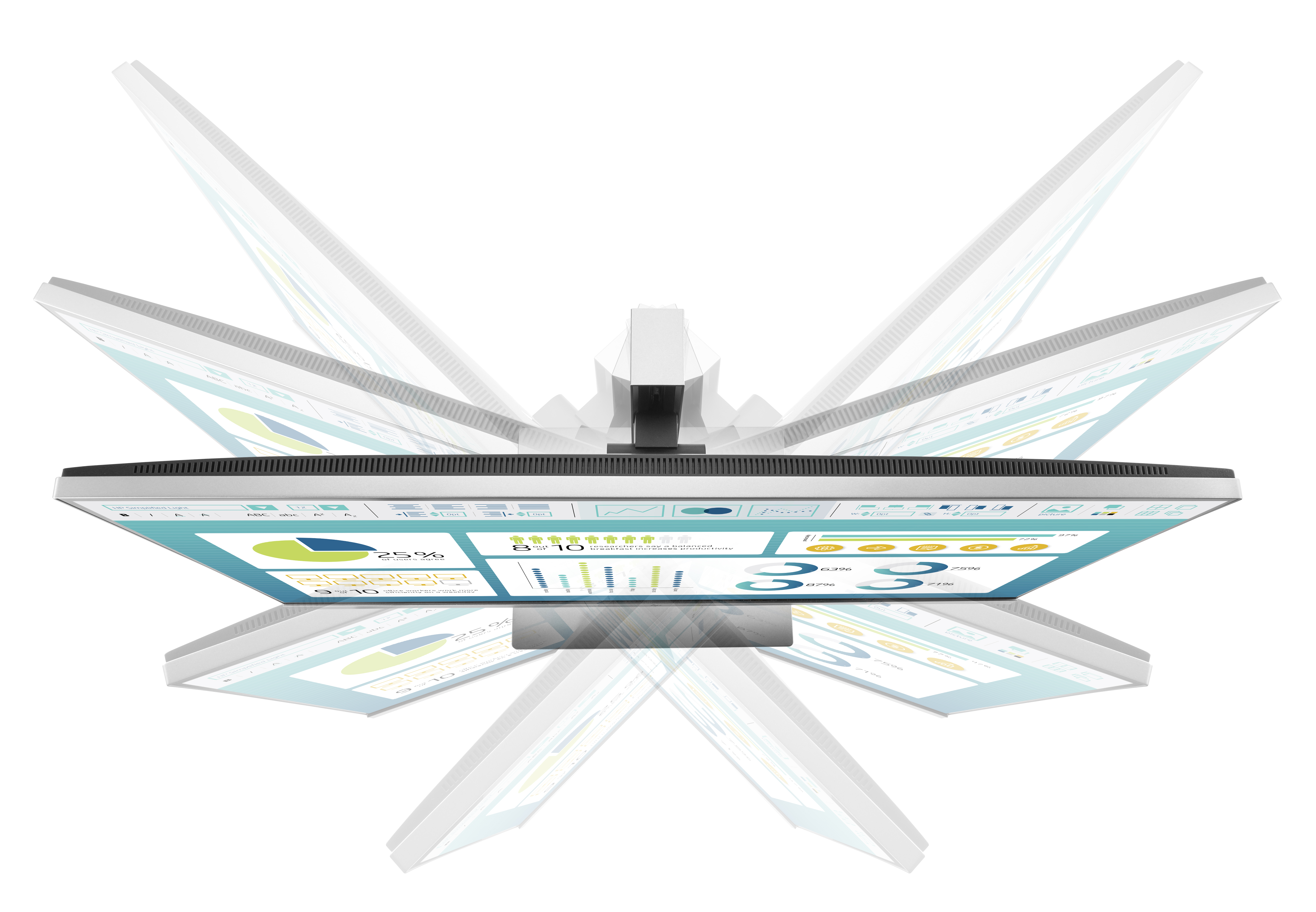 1FH50AA#ABB elitedisplay e273 monitor 27" ips micro edge, led backlit 178 / 178 250nits 1920 x 1080 1000:1 dp hdmi vga usb3.0*3 3-3-0 HP HP EliteDisplay Santreyd  - Вид №7