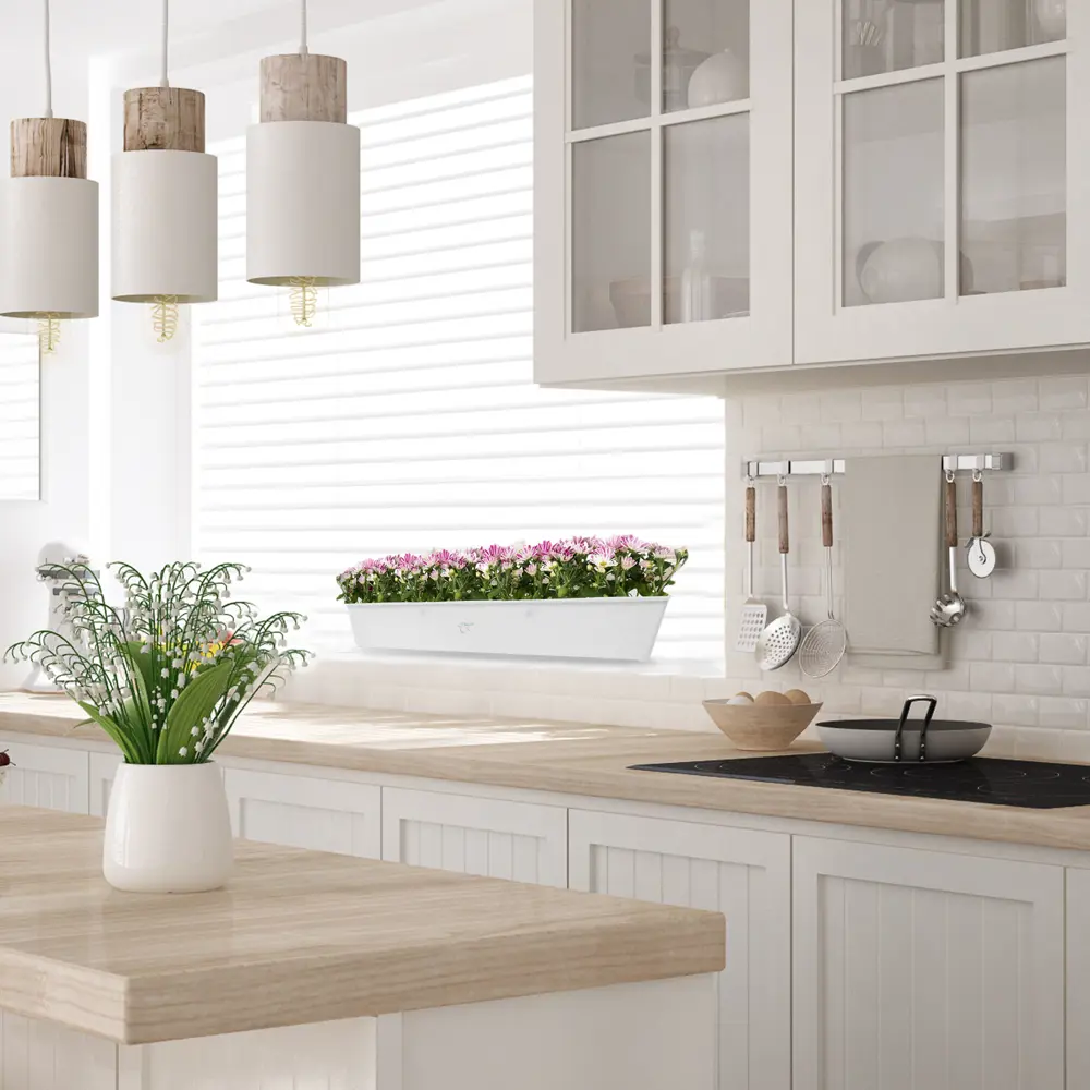 Балконный ящик INGREEN для цветов мраморный 100 см 12973467 STLM-0002612 - Вид №4