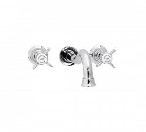 Gentry Home Смеситель для раковины Style на три отверстия с всплывающей пастой Ascot Хром GH102689