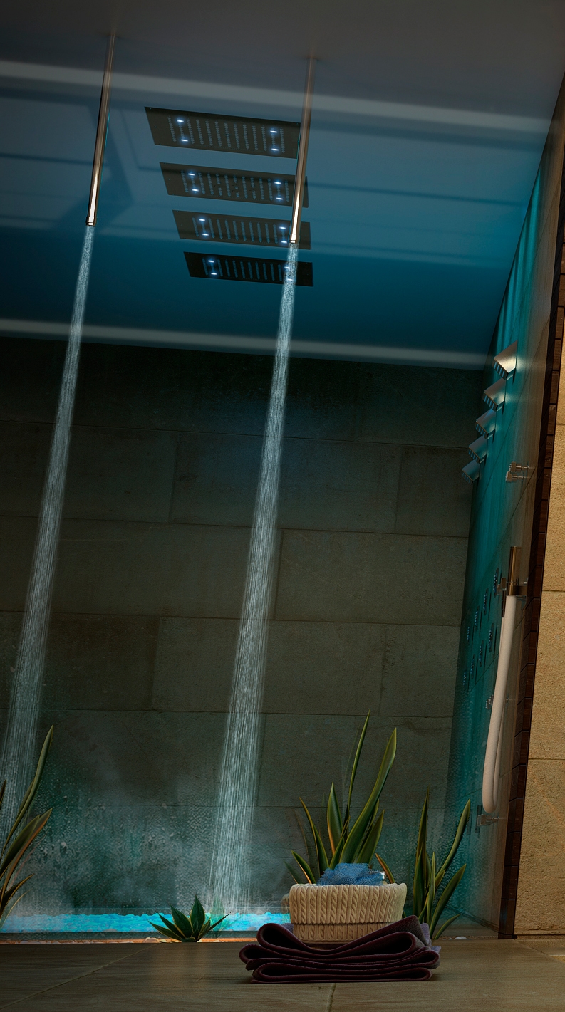 H97000 L Потолочный & настенный душ Vertical Jet - Rain spray BOSSINI  - Вид №3