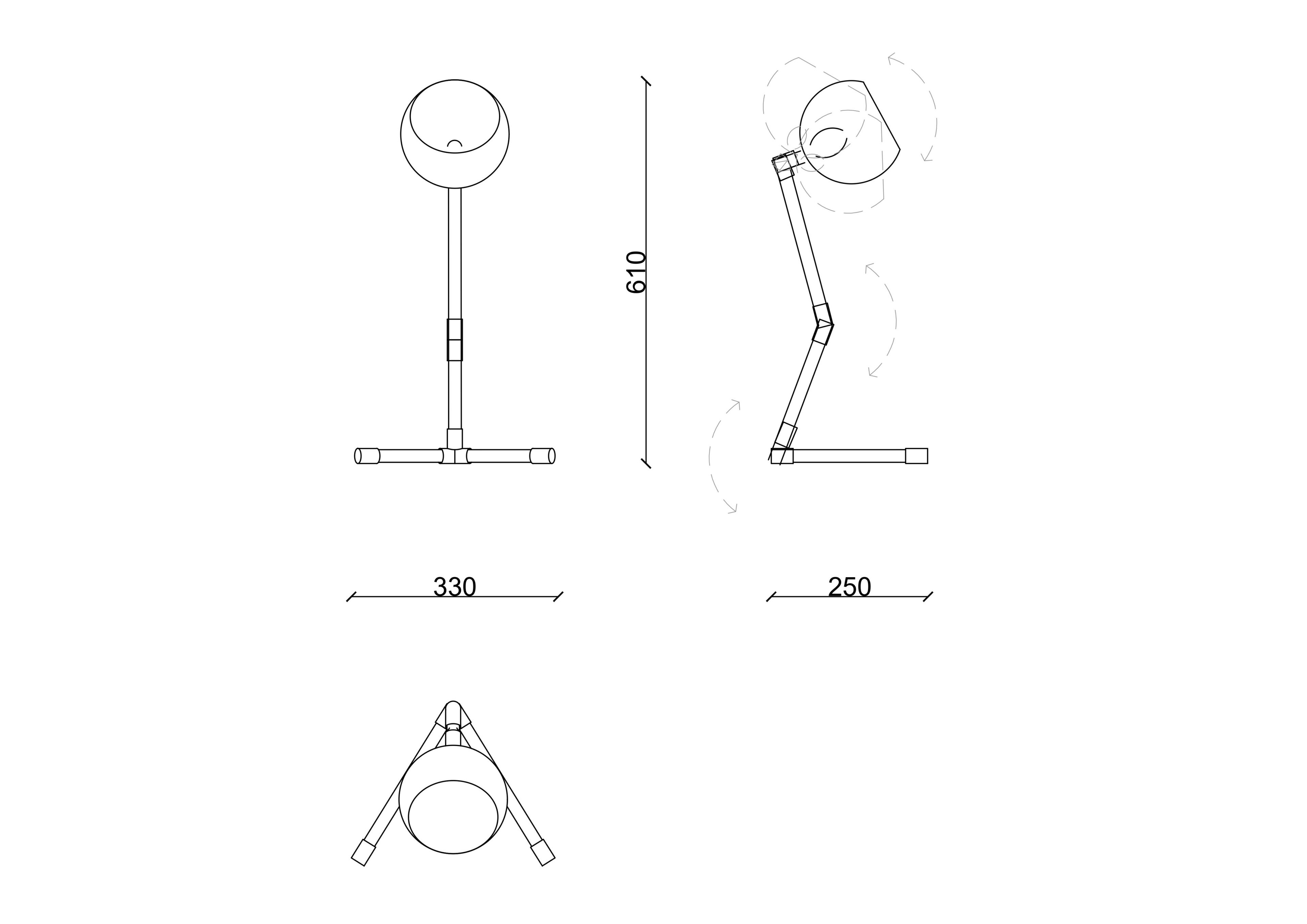 Светодиодная настольная лампа из металла и стекла RIVATELIER Stuart ARCH-00058897 - Вид №2