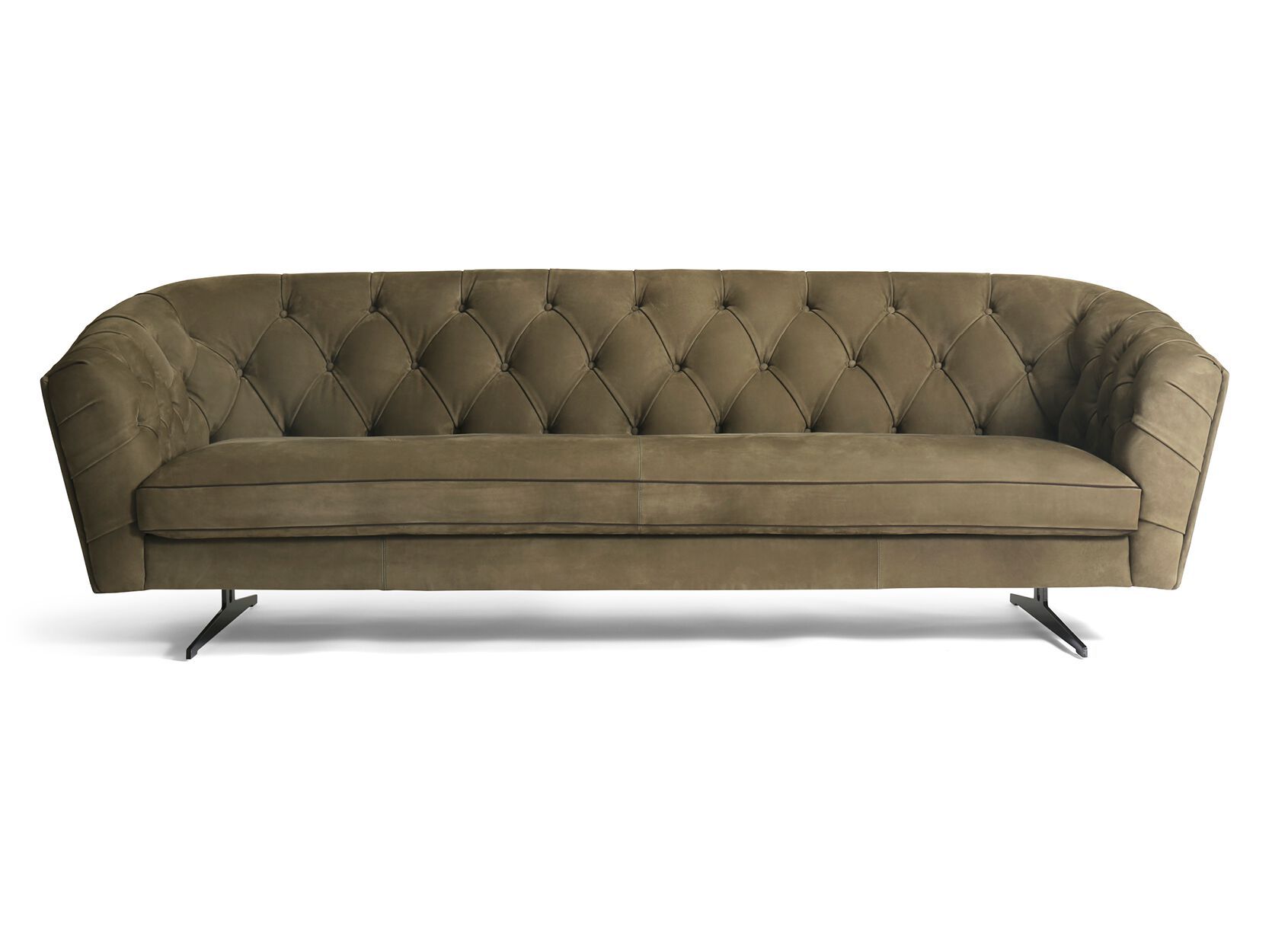 3-местный кожаный капитонный диван Borzalino New Kap ARCH-00108085