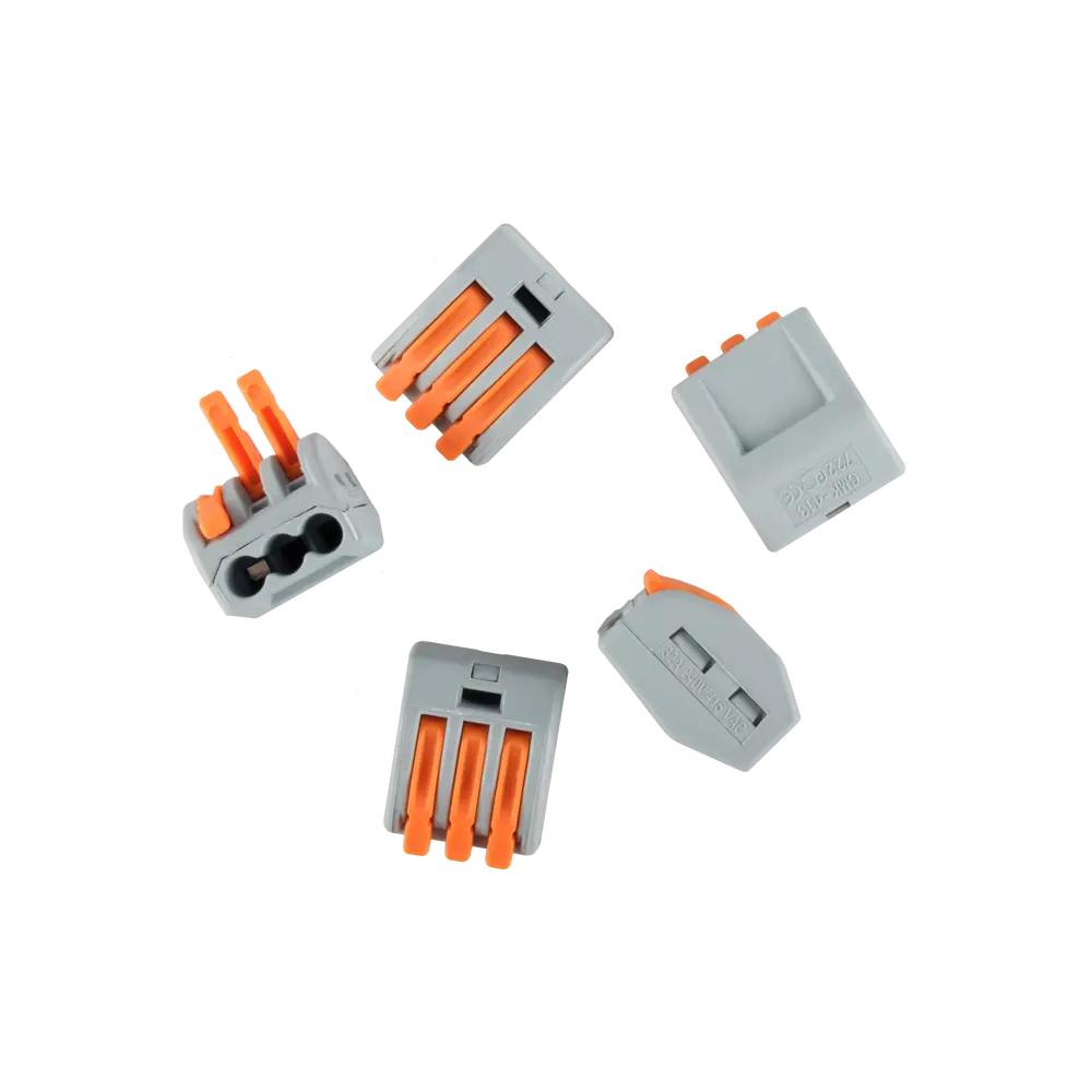 84746778 Клеммы соединительные монтажные с рычажком Duwi СМК 222-413 3-проводные 4мм² серые 50шт 26638 9 STLM-1109494  - Вид №7