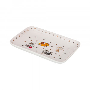 359-673 Посуда фарфоровая БЛЮДО ПРЯМОУГОЛЬНОЕ "ВЕСЕЛЫЕ ДРУЗЬЯ" 1000 мл Lefard