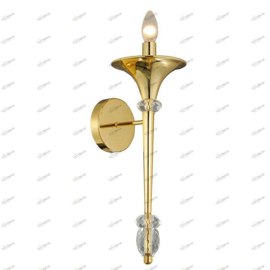 Бра Crystal Lux Miracle AP1 Gold CRYSTAL LUX ФАКЕЛ 078804 Золото 