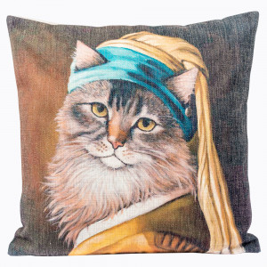 2719042 Арт-подушка «Музейный экспонат», версия 26 «Девушка с жемчужиной» Object Desire