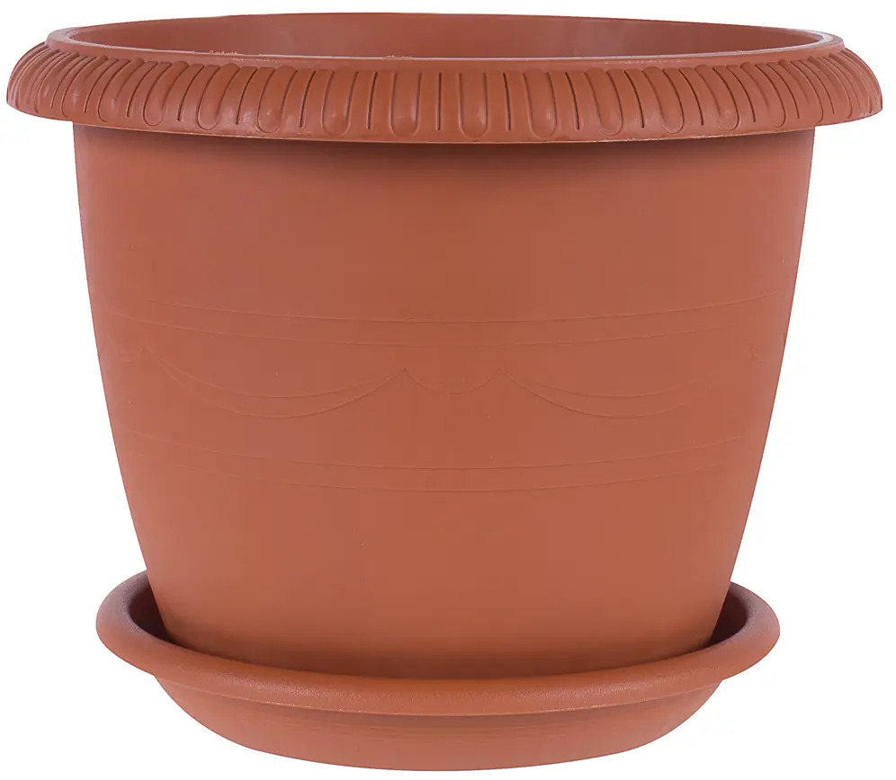 ТЕК.А.ТЕК Горшок Le Jardin терракотовый для комнатных растений 11952197