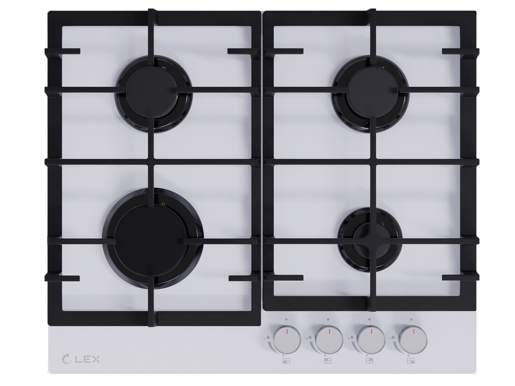 9242196 Газовая варочная поверхность LEX GVG 642-1 WH STDN-0096060