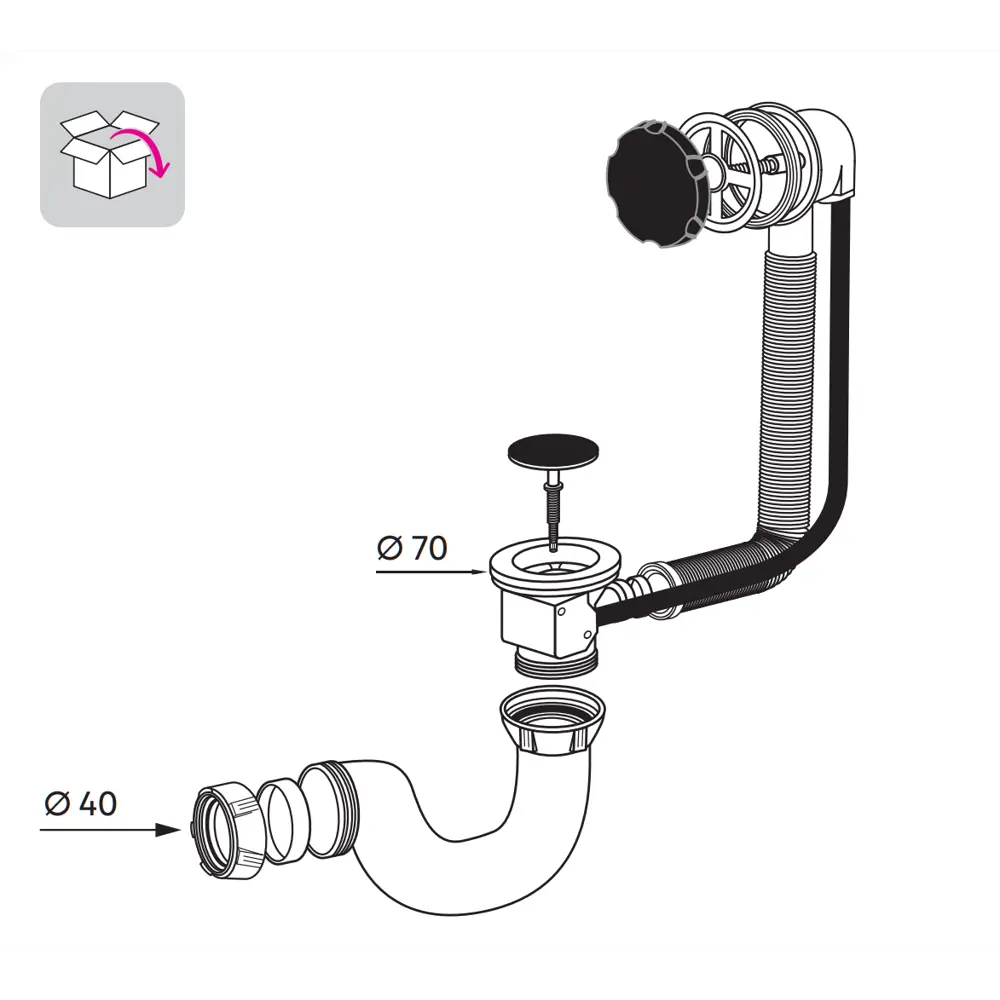 Слив-перелив EQUATION для ванны с защитой от переполнения 85983929 STLM-0066086 - Вид №1