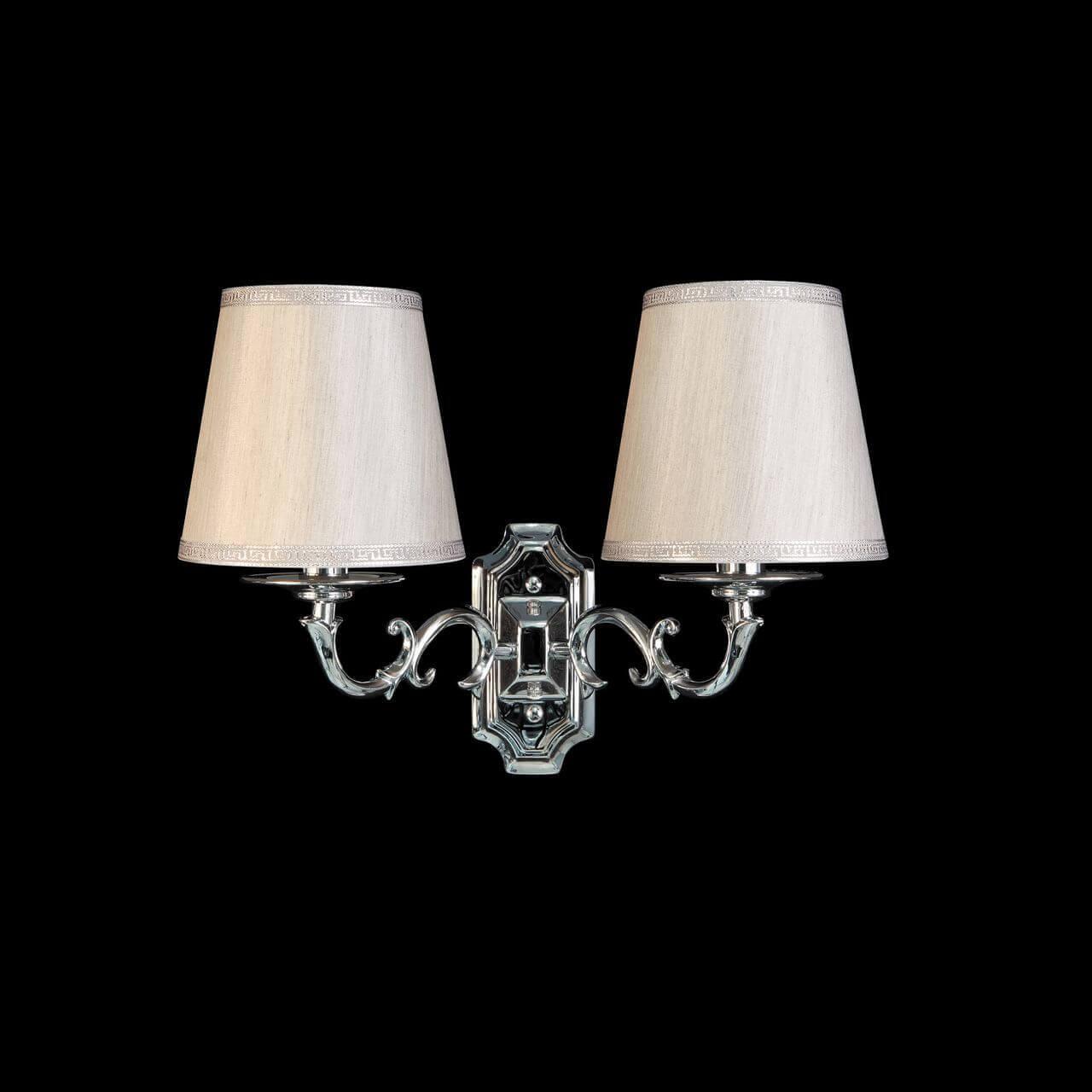 Бра с абажуром на 2 лампы бежевое Engenuo 779524 LIGHTSTAR ENGENUO 00-3930906 Бежевый;серебро  - Вид №2