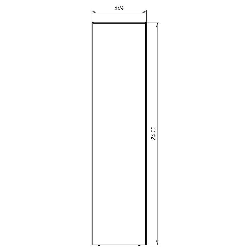 Дверь-купе KONSENSA 244.5x60.4 см с матовым зеркалом профиль белый узкий 89443986 STLM-2014777  - Вид №12