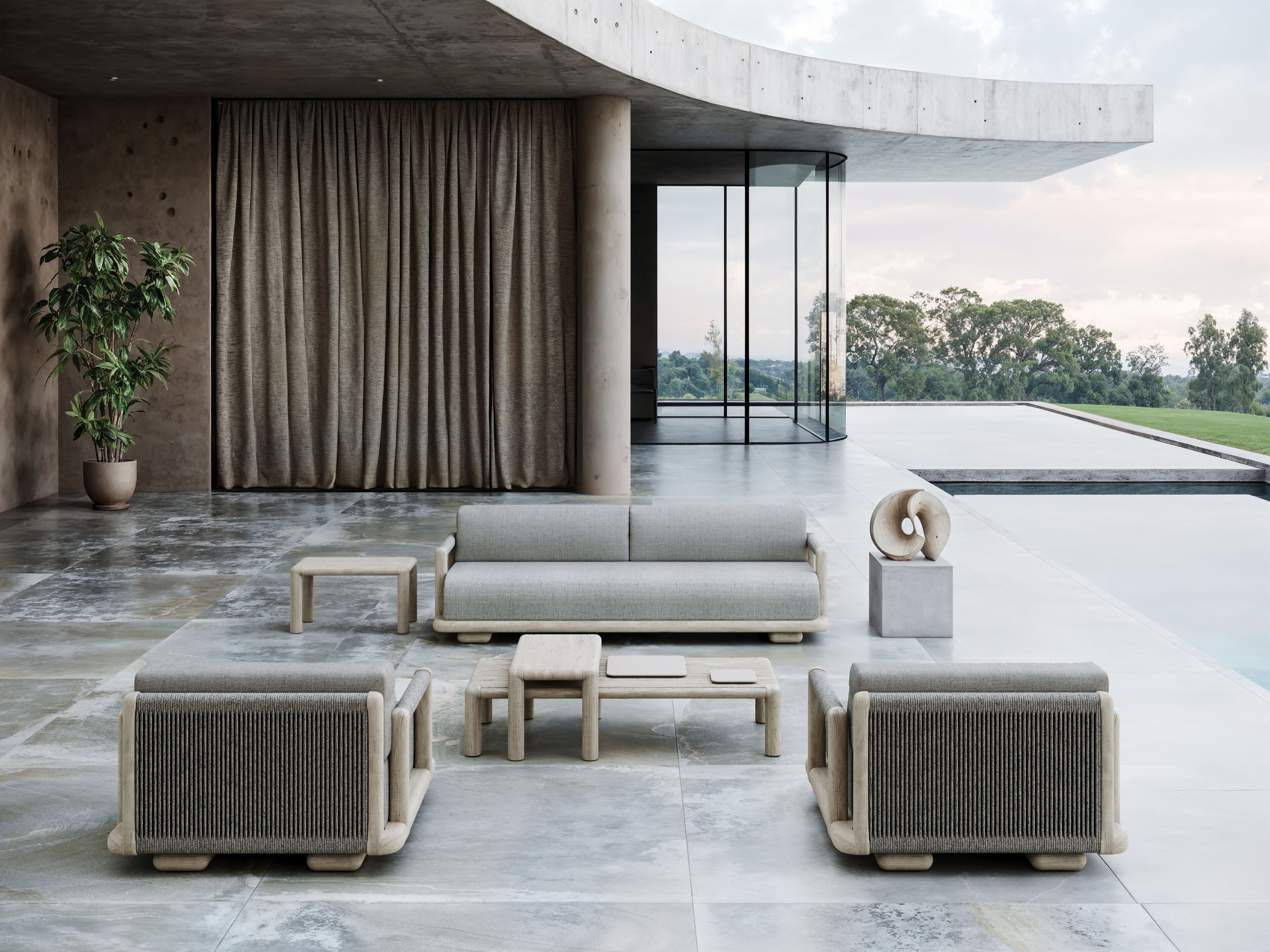 Деревянный прямоугольный садовый столик SNOC Caleo ARCH-00021741 - Вид №1