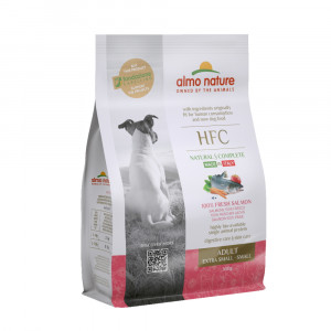 ПР0059788 Корм для собак XS-S Adult для карликовых и мелких пород, свежий лосось сух. 300г Almo Nature