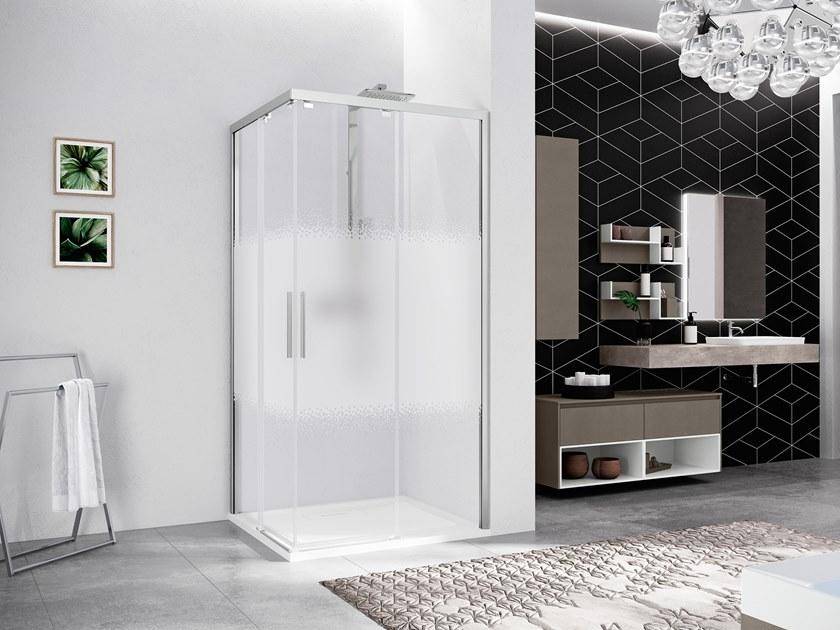 NOVELLINI Душевая ниша с раздвижной дверцей Kuadra 2.0 sun-id-1377494 - Вид №1
