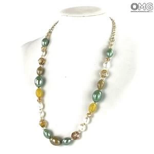 3955 ORIGINALMURANOGLASS Колье Морской песок - Коллекция Antica Murrina - муранское стекло OMG 88 см