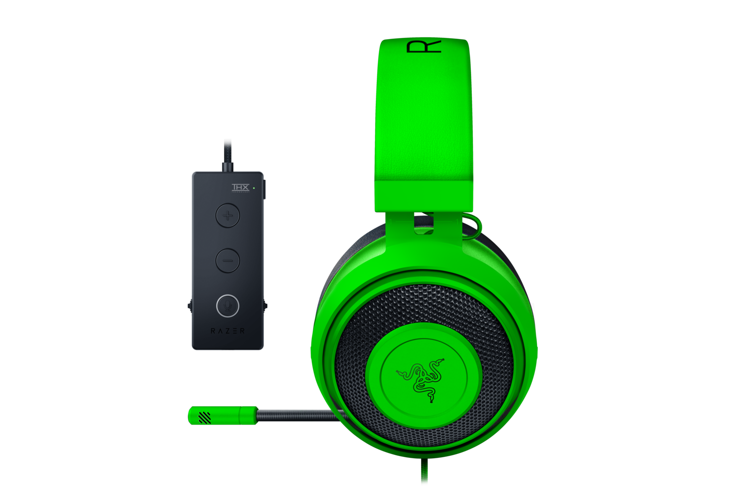 RZ04-02051100-R3M1 kraken tournament edition - wired gaming headset with usb audio controller - green - frml packaging Razer Santreyd  - Вид №2