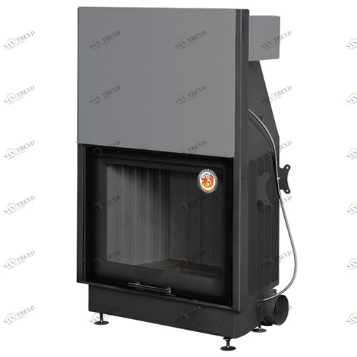 Каминная топка Экокамин Вега 800B принт с черным шамотом 6488