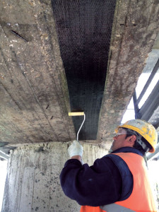 Система FRP для cls, состоящая из углеродистой ленты и эпоксидной смолы