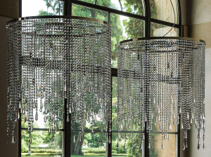 Подвесной светильник с кристаллами