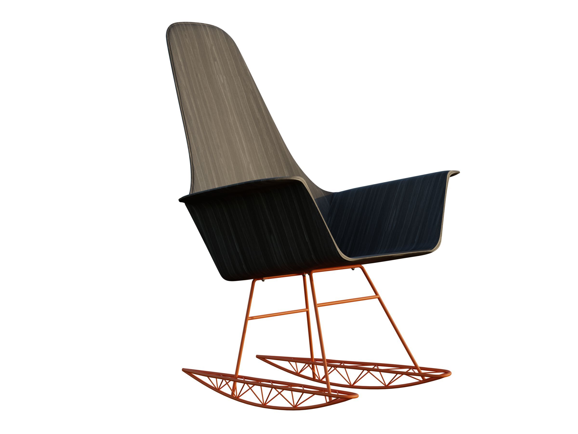 Кресло-качалка из ископаемого дуба Pipedesign Мартина ARCH-00079892