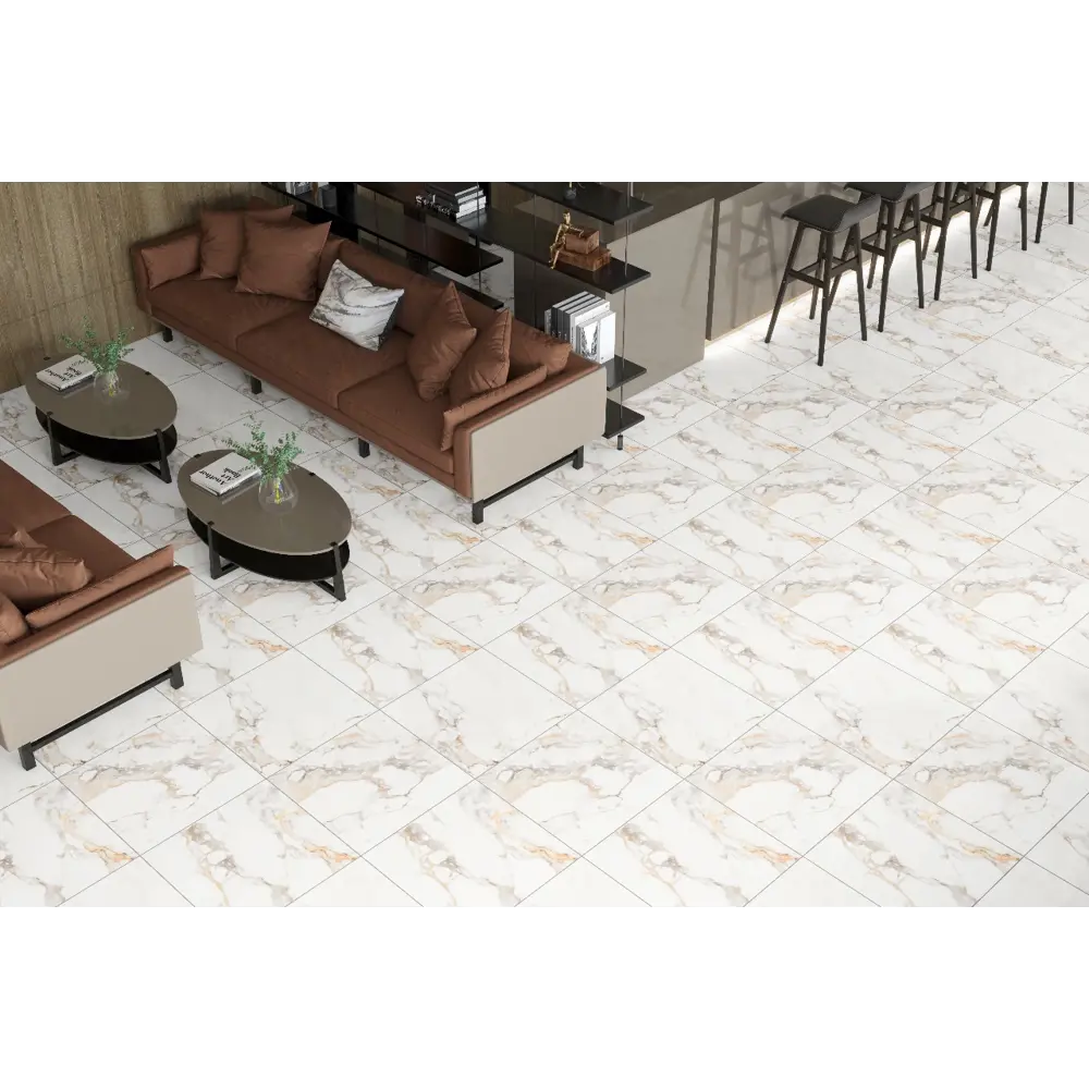Santreyd Eternal Arascato Carrara - глянцевый керамогранит под каррарский мрамор 60×60 см 89385808 STLM-1520745 - Вид №1