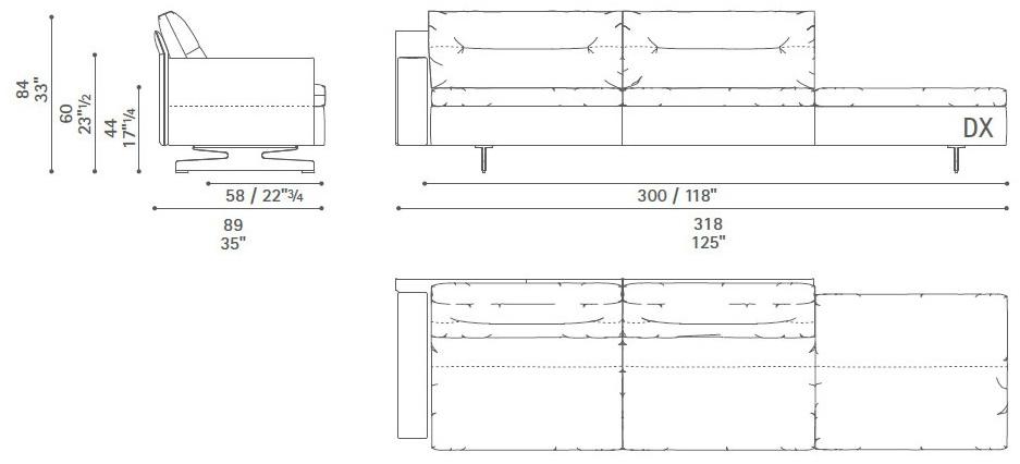 Poltrona Frau Модульный диван с журнальной полкой La collezione - divani e poltrone sun-id-1502655 - Вид №49