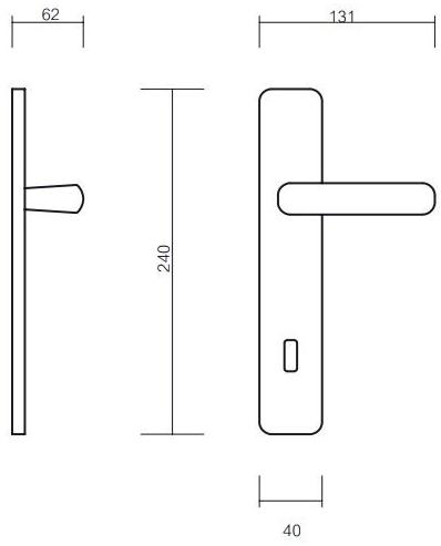 Pasini Ручка из латуни на пластине с накладкой Luna 0020 - Вид №1