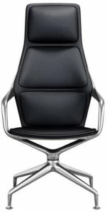 Brunner Поворотное кожаное кресло с подлокотниками Ray 9262/a