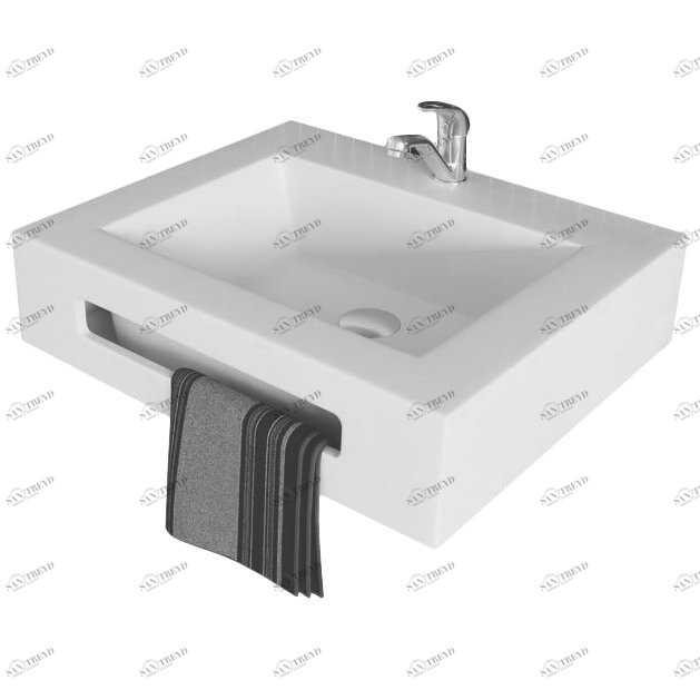 00927 Подвесная раковина настенная овальная Kolpa-San Kvadra белая