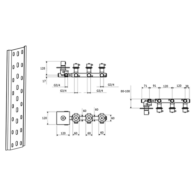 EL971502560 Смеситель для душа Webert Elio - Вид №1