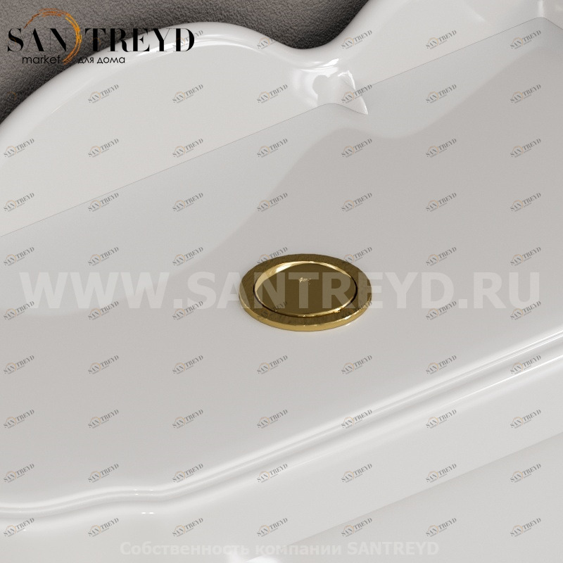 BA009 Cливной механизм с кнопкой 40 см Бронзовый Globo Paestum Италия Ceramica Globo