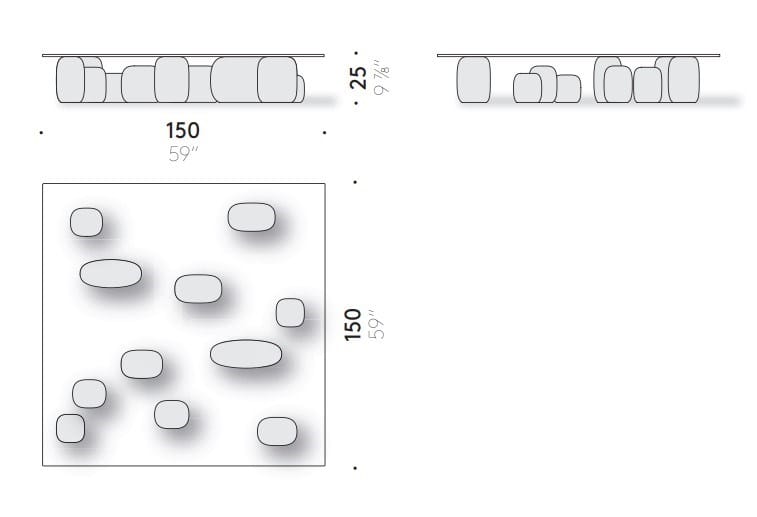 Хрустальный квадратный низкий журнальный столик с деревянной основой DE PADOVA ISHI ARCH-00148136 - Вид №5