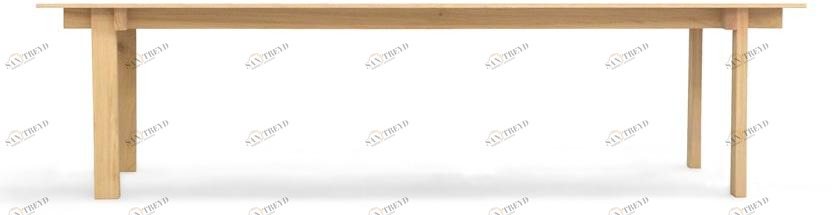 Moca Прямоугольный деревянный стол Rib sun-id-1425498