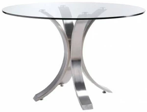 Angel Cerdá Круглый обеденный стол из стали и стекла Urban deco 1002