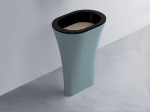 AMLA65-N+AMPILO-AN+AMCOLO-PL Раковина Amedeo Ovale отдельностоящая cielo Enjoy + Amedeo