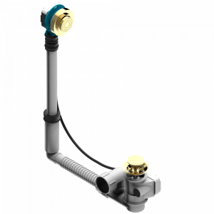 U9F-302 Перелив GEBERIT для ванны. Регулируемая высота : от 165 мм до 390 мм регулируемый вынос: от 110мм до 230мм - европейская модель - выпуск Ø 40 мм поставляется со стильный ручкой управления Thg-paris West coast с ручками-рукоятками с чёрным ониксом