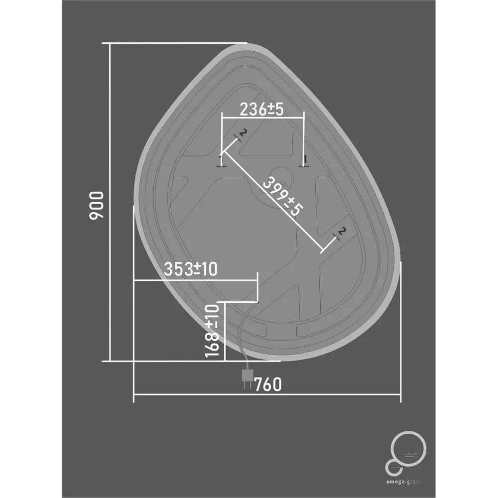 Зеркало с подсветкой OMEGA GLASS Бордо — современное решение для интерьера 85848216 STLM-0065600 - Вид №12