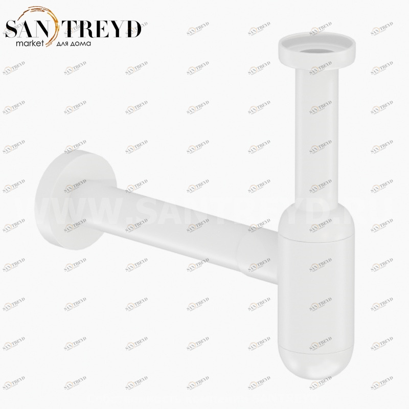 923530 Сифон для раковины Lux 1`1/4, цвет Белый бархат Kerasan Nolita Италия